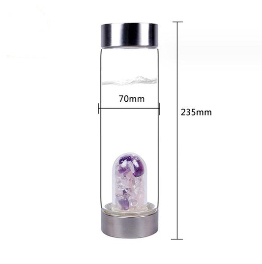 500ml Natural Gemstone Water Bottle