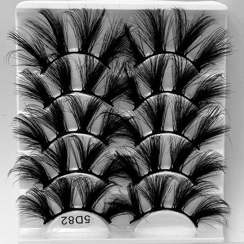 5D 25mm Mink Eyelashes, 5 Pairs, Lengthening & Thickening