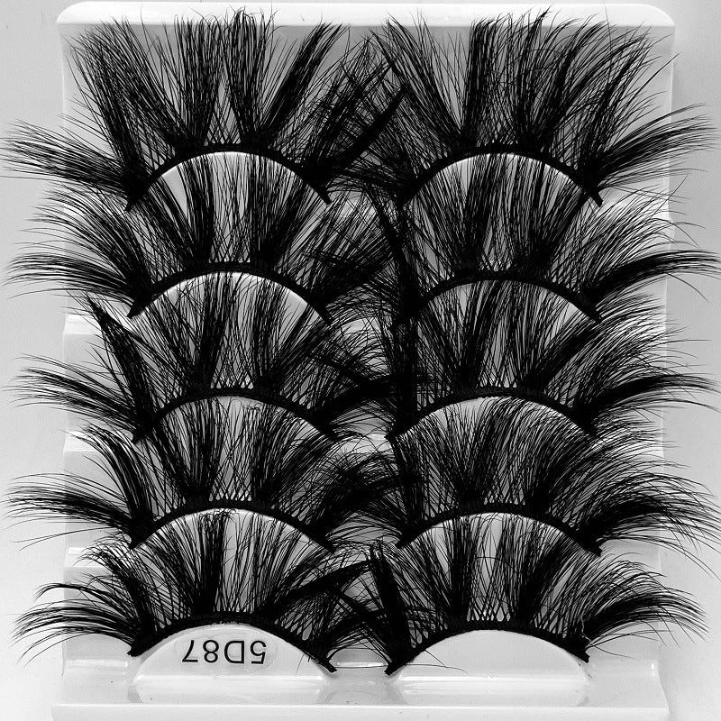 5D 25mm Mink Eyelashes, 5 Pairs, Lengthening & Thickening